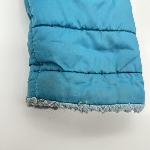 The NORTH FACE Reversible‎ Mossbud Blue Girls Fleece Jacket - Picture 9 of 11